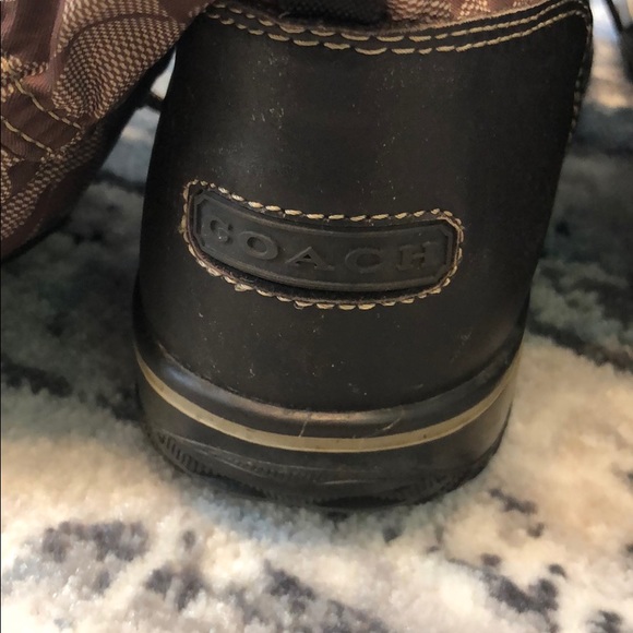 Coach Signature Brown and Khaki Shane Winter Boots - Picture 5 of 10